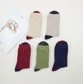 img 3 attached to 🧦 Century Star Womens Athletic Socks: Knit Pattern, Sports & Winter Wool Crew Cut Socks – Warm, Soft & Cashmere Blended Footwear