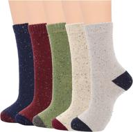 🧦 century star womens athletic socks: knit pattern, sports & winter wool crew cut socks – warm, soft & cashmere blended footwear логотип