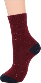 img 1 attached to 🧦 Century Star Womens Athletic Socks: Knit Pattern, Sports & Winter Wool Crew Cut Socks – Warm, Soft & Cashmere Blended Footwear