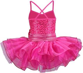 img 3 attached to 👗 TFJH E Little Girls' Sequin Ballet Tutu Dress: Flower Strap Athletic Leotard for Kids, Ages 2-8 Years