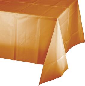img 2 attached to Pumpkin Spice Orange Plastic Tablecloths