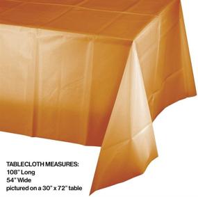 img 1 attached to Pumpkin Spice Orange Plastic Tablecloths