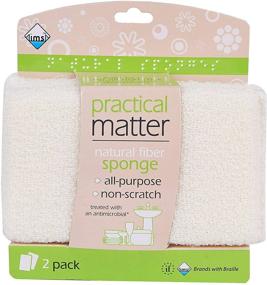 img 4 attached to Practical Matter Organic Cotton Fiber All-Purpose Kitchen Sponge: Pack of 2 - Eco-friendly and Versatile Cleaning Solution