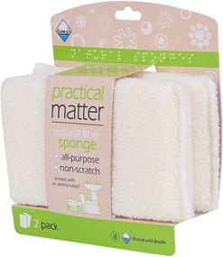 img 3 attached to Practical Matter Organic Cotton Fiber All-Purpose Kitchen Sponge: Pack of 2 - Eco-friendly and Versatile Cleaning Solution