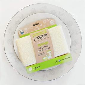 img 2 attached to Practical Matter Organic Cotton Fiber All-Purpose Kitchen Sponge: Pack of 2 - Eco-friendly and Versatile Cleaning Solution