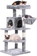 🐾 bewishome multi-level cat tree tower with plush perch and sisal scratching posts - ultimate cat condo and activity center for playful felines! logo