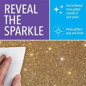 img 2 attached to [3 Pack] Extra Large Glitter Wall Paint Buffing Pads - Designed for Glitter Paint Additives - Made in the USA (4” x 6”)