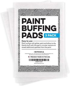 img 4 attached to [3 Pack] Extra Large Glitter Wall Paint Buffing Pads - Designed for Glitter Paint Additives - Made in the USA (4” x 6”)