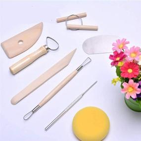 img 1 attached to Enhance Your Pottery Skills with our 8-Piece Pottery Tools and Clay Sculpting Set