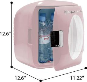 img 1 attached to 🎀 Pink FRIGIDAIRE EFMIS462-PINK 12 Can Retro Mini Portable Personal Fridge/Cooler for Home, Office, or Dorm - Stay Fresh Anywhere!