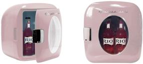 img 2 attached to 🎀 Pink FRIGIDAIRE EFMIS462-PINK 12 Can Retro Mini Portable Personal Fridge/Cooler for Home, Office, or Dorm - Stay Fresh Anywhere!