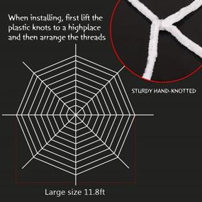 img 1 attached to 🕷️ D-FantiX Giant Halloween Spider Motion Voice Activated – 4 Feet Large Light Up Spider with Web, Realistic Fake Spider Electronic Scary Halloween Decorations Props for Indoor and Outdoor Yard