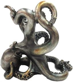 img 1 attached to Pacific Giftware Silver Octopus Wine Holder - 7.5 Inch Tall Tabletop Decorative Sculpture for Bars and Counters