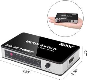 img 3 attached to 🔌 Univivi HDMI разветвитель сигнала 4K, 5 портов, 5 в 1, с пультом дистанционного управления и адаптером питания - поддержка Ultra HD, 3D и совместимость с 4Кх2К.