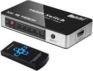 🔌 univivi hdmi разветвитель сигнала 4k, 5 портов, 5 в 1, с пультом дистанционного управления и адаптером питания - поддержка ultra hd, 3d и совместимость с 4кх2к. логотип