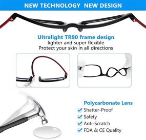 img 1 attached to 👓 Livho Blue Light Blocking Reading Glasses - Lightweight Computer Readers for Men and Women, Anti Glare/Eye Strain/UV Ray Protection