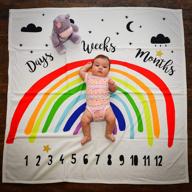 📸 capturing precious moments: monthly milestone blanket photography backdrop for kids' home store logo