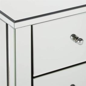 img 1 attached to 🪞 Stylish and Chic: Christopher Knight Home Amara Mirror Finished 2-Drawer Side Table in Natural/Clear