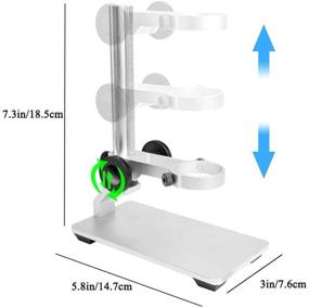 img 3 attached to 💪 Enhanced Stability and Precision: Aluminum Alloy Microscope Stand Holder with Portable Carrying Case, Adjustable Up and Down for USB Digital Microscope by Cainda