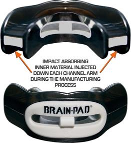 img 2 attached to 🧠 Adult Black/Gray Brain-Pad PRO+PLUS Mouthguard with Strap or Strapless Option