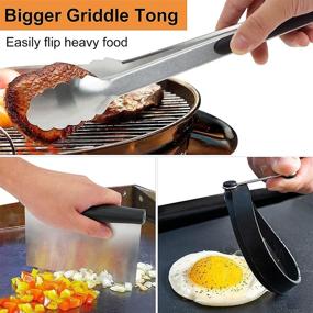 img 2 attached to 20-Piece BeCeLe Griddle Accessories Set for Blackstone and Camp Chef Griddle - Includes Spatulas, BBQ Grill Mat, Scraper, Grill Tongs, and Cleaning Kit - Ideal for Outdoor Grilling