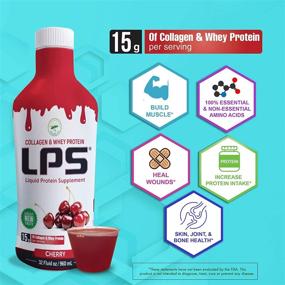 img 4 attached to 🍉 LPS Liquid Collagen & Whey Protein Supplement: Non-GMO, Sugar-Free - Promotes Healthy Skin & Hair - Watermelon, Single Serve Packets (25 pack)