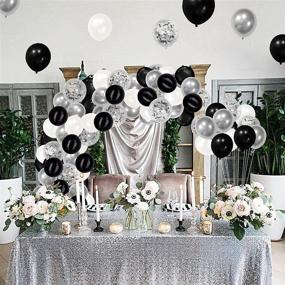 img 3 attached to Tuoyi 100pcs Chrome Metallic Balloons and Silver Confetti Balloons - Perfect for Elegant Wedding, Engagement, and Birthday Party Decorations