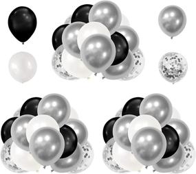 img 4 attached to Tuoyi 100pcs Chrome Metallic Balloons and Silver Confetti Balloons - Perfect for Elegant Wedding, Engagement, and Birthday Party Decorations