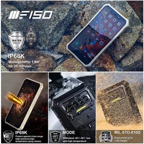 img 1 attached to 📱 Unlocked OUKITEL F150 Rugged Smartphone - 6GB+64GB(SD 256G), 8000mAh, Android 10, Dual-SIM, 4G Global, 5.86" HD+ Cell Phone, IP68 Waterproof Shockproof Dust Proof, 4 Camera, Face+ Fingerprint, GPS - B2021
