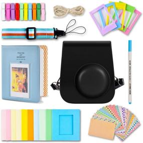 img 4 attached to 📸 SAIKA Instant Camera Accessories Bundle Set - Compatible with Fujifilm Instax Mini 11, Includes Camera Case, Album, Strap, Frames, Stickers, and More (Black)