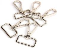 🔗 jwbiz 15 pcs d-ring swivel lobster claw clasp, push gate snap hooks trigger clips - silver, 1 inch - best for seo logo