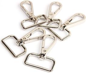 img 4 attached to 🔗 JWBIZ 15 Pcs D-Ring Swivel Lobster Claw Clasp, Push Gate Snap Hooks Trigger Clips - Silver, 1 inch - Best for SEO