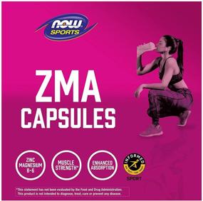 img 1 attached to Nourish and Restore the Body with NOW ZMA Recovery Capsules, 💪 Formulated with Zinc, Magnesium, and Vitamin B-6, High Absorption Power, 90 Count