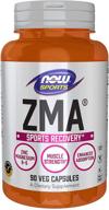 nourish and restore the body with now zma recovery capsules, 💪 formulated with zinc, magnesium, and vitamin b-6, high absorption power, 90 count logo