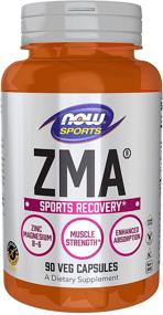 img 4 attached to Nourish and Restore the Body with NOW ZMA Recovery Capsules, 💪 Formulated with Zinc, Magnesium, and Vitamin B-6, High Absorption Power, 90 Count