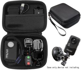 img 4 attached to Чехол для камеры тела для Veho VCC003, VCC005 MUVI HD10, HDPRO, PNZEO F5, Transcend TS32GDPB10A, Pyle PPBCM9, Miufly 1296P, R-Tech HD Ночная версия камеры с карманами для SD-карты