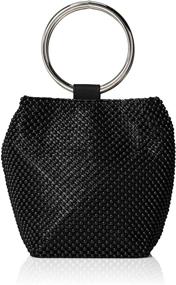 img 4 attached to Шикарный и элегантный женский клатч Jessica McClintock Gwen Ball Mesh Ring Wristlet Pouch в черном цвете