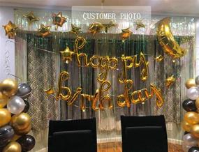 img 2 attached to 🎈 Gold Happy Birthday Balloons Banner for Party Decorations - Tellpet