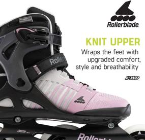 img 1 attached to ✨ Women's Rollerblade Macroblade 110 3WD Adult Fitness Inline Skate - Grey & Pink Performance Skates