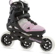 ✨ women's rollerblade macroblade 110 3wd adult fitness inline skate - grey & pink performance skates logo