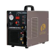 🔥 lotos ltpdc2000d: advanced 3-in-1 welding combo machine with plasma cutter, tig welder, and stick welder - ½ inch clean cut, brown logo