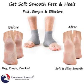 img 1 attached to 👣 Cracked Heel Treatment: Moisturizing Socks for Dry Feet & Heels - Fast Pain Relief, Aloe Moisturizer Lotion Infused Gel Heel Socks Pedicure - Women & Men (Large)