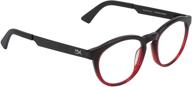 hyperx spectre stealth gaming eyewear - blue light blocking glasses with uv protection, acetate frame, stainless steel temples, crystal clear lenses - includes microfiber bag and hard case - round small red logo