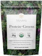 🌱 truvani protein + greens: organic, non-gmo, vegan, gluten-free, dairy-free superfood blend logo