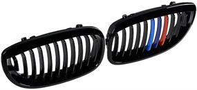 img 4 attached to 03-06 E46 2-Door Coupe Cabriolet Anzio Glossy Black M Color Kidney Grille Grill - Facelift Model Compatible