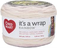 🌈 red heart rainbow wrap with whisper yarn logo