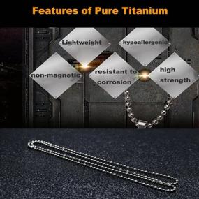 img 1 attached to 🔗 TI-EDC Pure Titanium Bead Ball Chain Necklace - Adjustable Jewelry Chain for Men and Women (2.4mm Bead-30in Length) - Gift Package Included