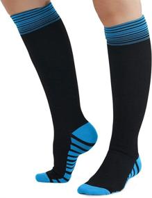 img 4 attached to 🦍 Gorilla Grip Compression Socks - High Performance Circulation Support, Knee High Comfort Stretchy Stockings - Unisex L/XL