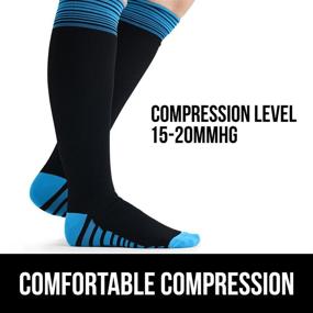 img 3 attached to 🦍 Gorilla Grip Compression Socks - High Performance Circulation Support, Knee High Comfort Stretchy Stockings - Unisex L/XL