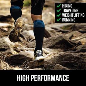 img 2 attached to 🦍 Gorilla Grip Compression Socks - High Performance Circulation Support, Knee High Comfort Stretchy Stockings - Unisex L/XL